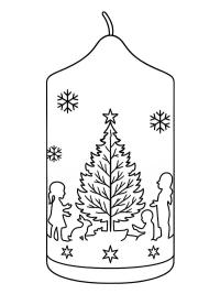 Julelys med juletræ