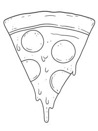 Pizzastykke med pepperoni