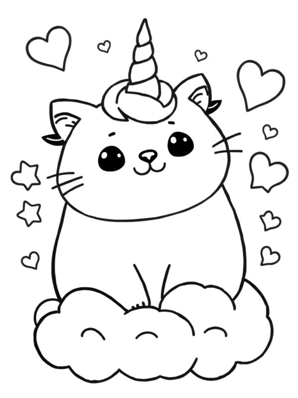 Pusheen Unicorn Tegninger