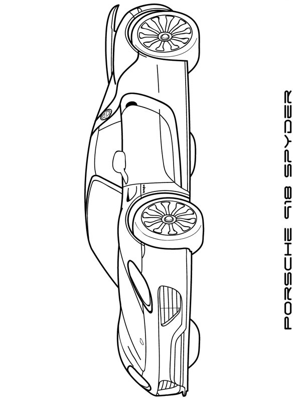 Porsche 918 Spyder Tegninger