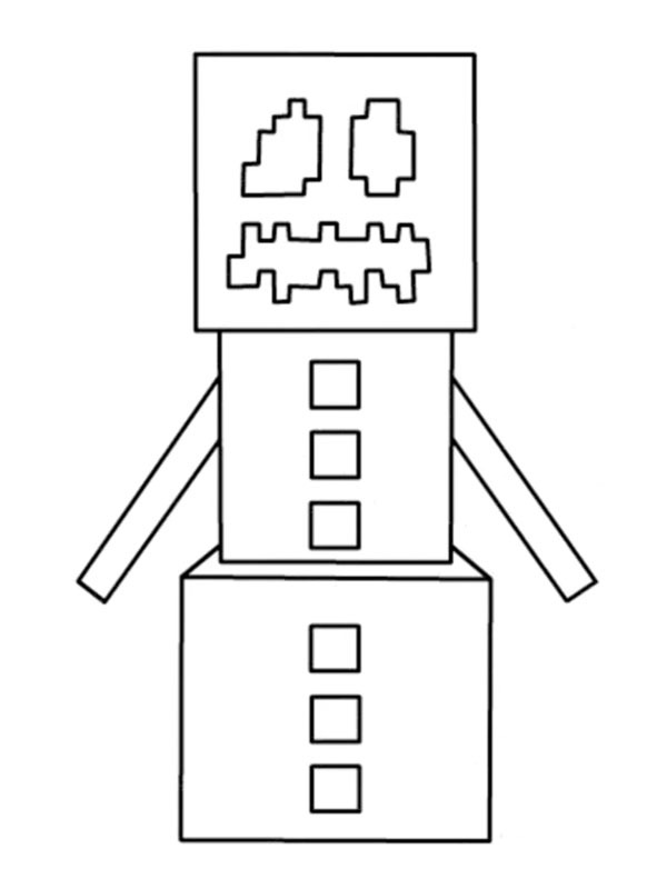 Snow Golem Minecraft Tegninger